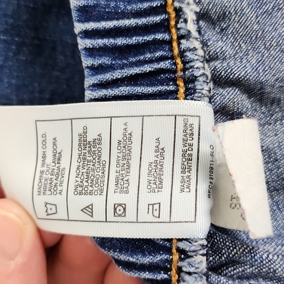 JMS classic medium dark wash pull on elastic back denim jeans Size 1X 16W - Picture 5 of 7